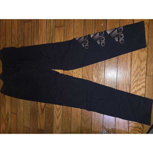 Adidas Black Leggings with Logo Detail - Picture 3 of 3